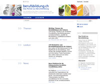 Screenshot der Website berufsbildung.ch