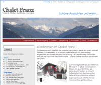 Screenshot der Website chalet-franz.ch