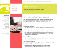Screenshot der Website naef-texte.ch